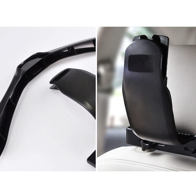 JUGTE Multi-Purpose Car Coat Clothes Jacket Dress Shirts Suit Tie Cap Hanger Hook Headrest Mount Seat Back Organizer Black Car Seat Headrest Hanger for Blazer Coat Jackets Suits Shirts (Pack of 1) - Image 3