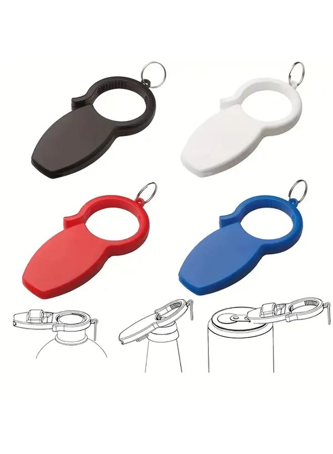 Black Portable 3 In 1 Bottle Opener Keychain For Beer And Water Bottles Ergonomic Design - Image 1