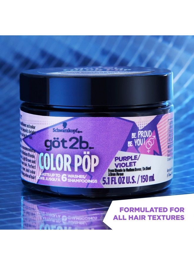 Got2b Color Pop Semipermanent Hair Color Mask Purple 5.1 Oz - Image 3