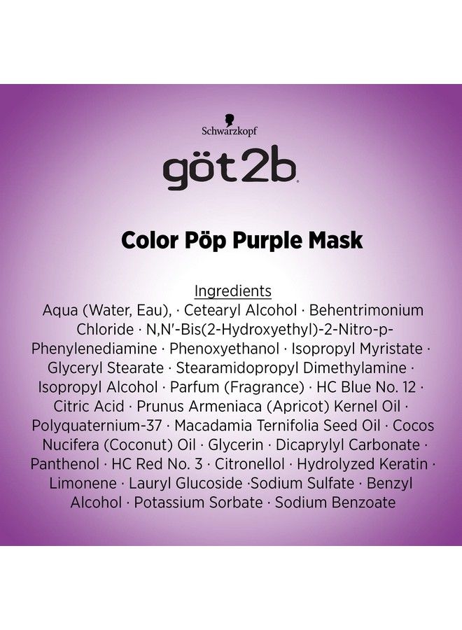 Got2b Color Pop Semipermanent Hair Color Mask Purple 5.1 Oz - Image 5