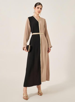 Color Block Lace Detail V-Neck A-Line Jalabyia - pzsku/ZC87A0E86B596072475BDZ/45/1743695605/703e21c9-f33f-40de-8b17-aa357300e540