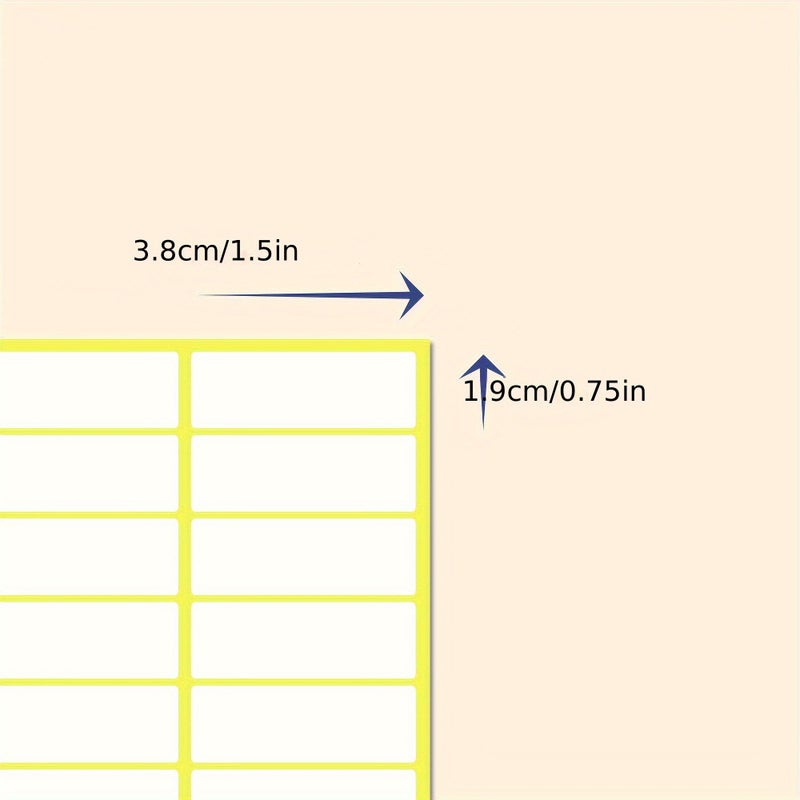 ملصقات الأسعار باللون الأبيض المطفي 600 قطعة مقاس 1.5 × 0.75 بوصة ملصقات ذاتية اللصق - Image 2