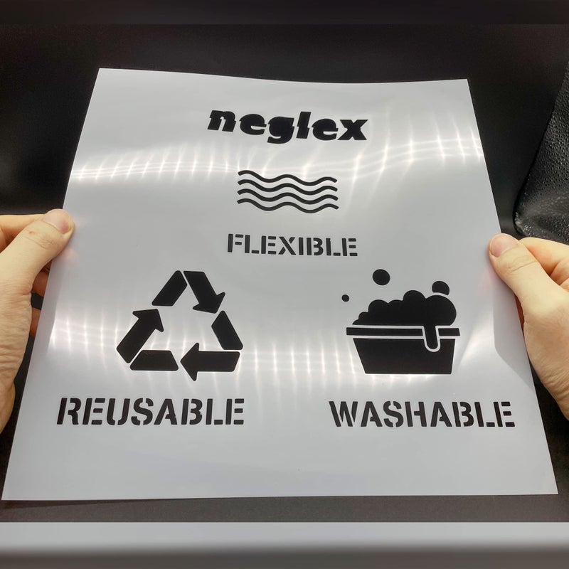 neglex 10PCS 7mil Blank Mylar Stencil Sheets,12X12 inch Milky Translucent PET Blank Stencils Sheets,Template Material for Cutting Machines, Laser Cutting, Food-Safe Craft Plastic - Image 3