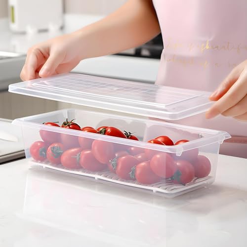 Satpurush Fridge Storage Containers Set of 4 | BPA Free Plastic Food Boxes with Lid | Stackable Refrigerator Organizer for Vegetables, Fruits & Meal Prep - Image 5