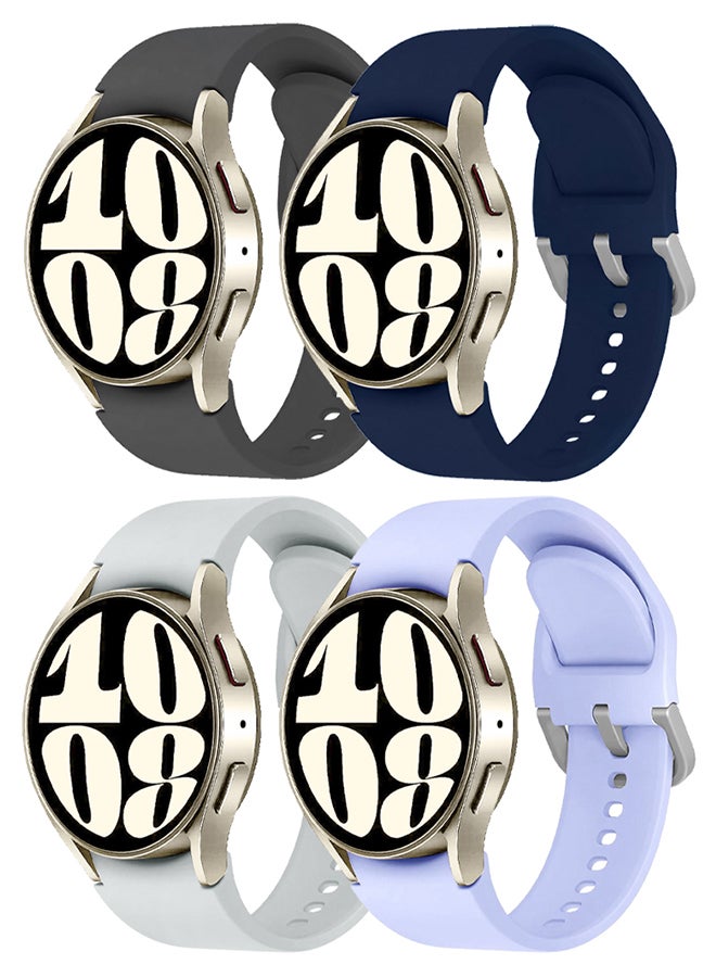 CATANES 4 Pack For Samsung Galaxy Watch 6/6 Classic 20mm Silicone Band Flexible and Durable Replacement Sport Strap - Image 2