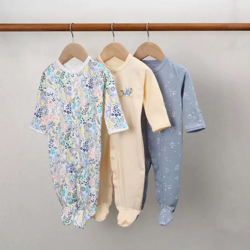 WOWTHIN Foreign Trade Children's Clothing, Spring and Autumn Style Baby Jumpsuit, Long-Sleeved Footed Romper, Pajamas, Newborn Baby Gift Box, Exclusively for Cross-Border Sales - Image 1