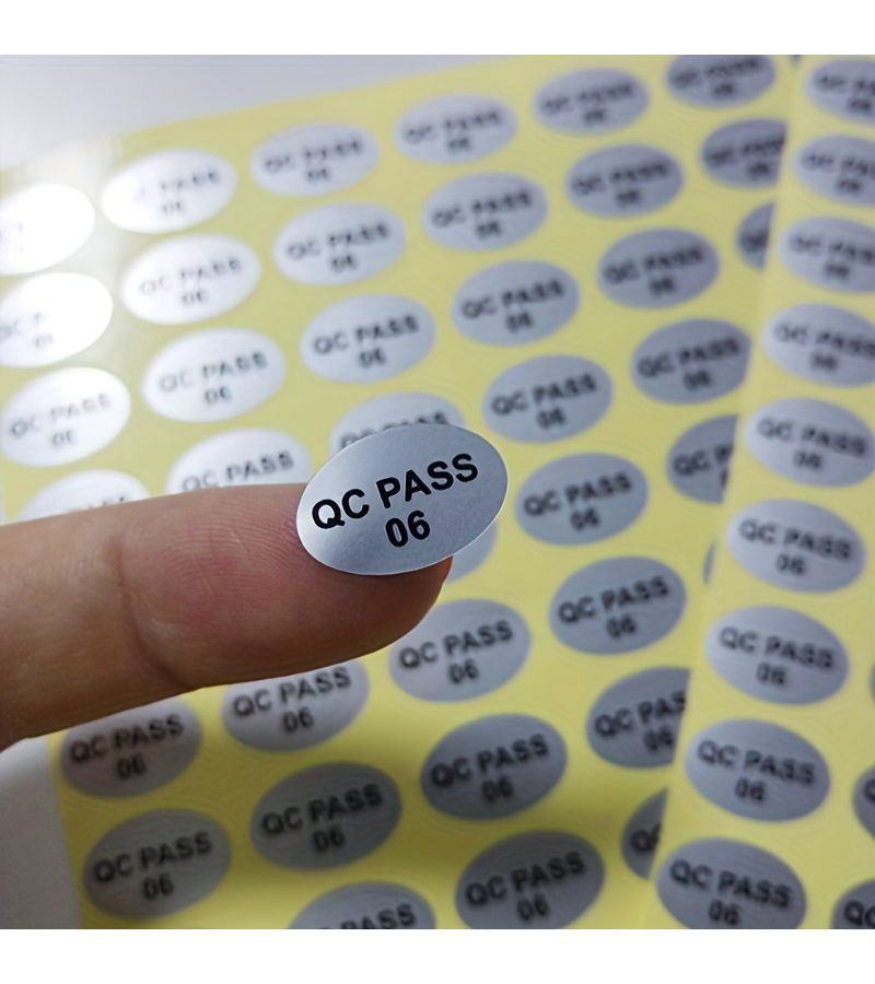 Custom Oval Label Stickers 0.59*0.39inch matt silver oval 660pcs Adhesive Sheets For Brand Identification Model Number Serial Code Certification Mark Technical Specification Product Component Accessory Marking - Image 2