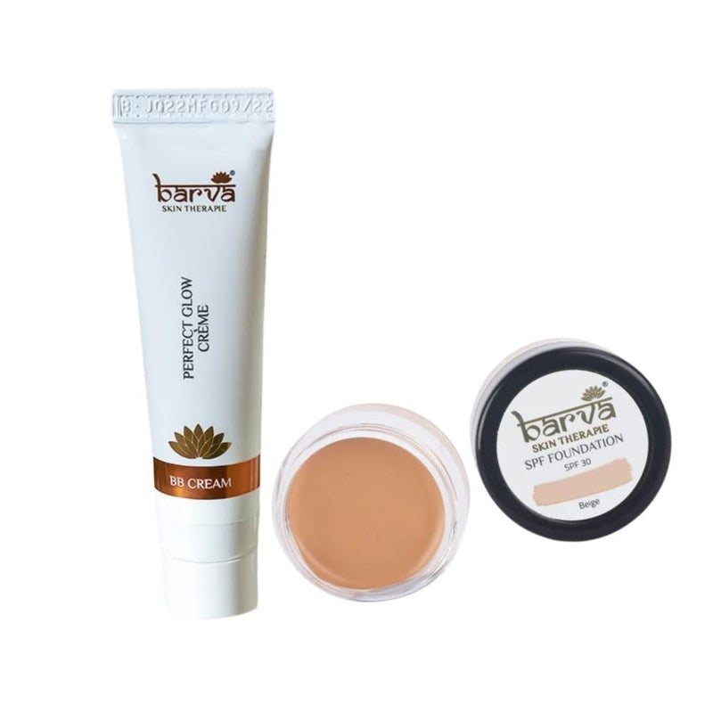 Barva Perfect Glow Creme Long Lasting 10 ml Lightweight BB Cream Foundation Combo Pack Beige - Image 1
