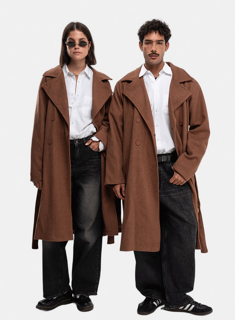 In Your Shoe Brown Oversized Coat - Image 1
