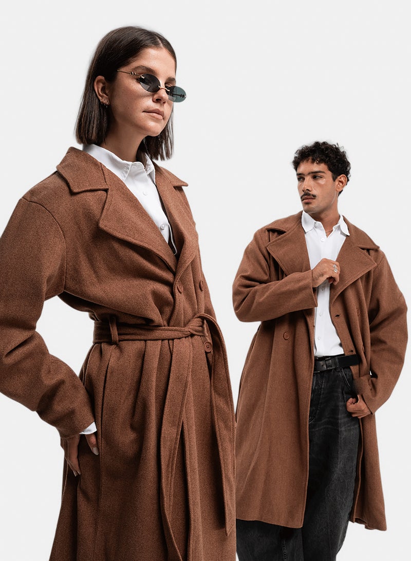 In Your Shoe Brown Oversized Coat - Image 2