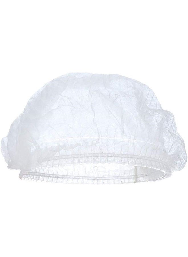 Gesalife Disposable Shower Caps Non Woven Mob Hair Net 19 Inch White Pack of 100 Pcs - Image 2