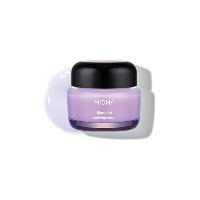 MIDHA BLACK RICE SOOTHING CREAM, 1.69fl.oz/50ml, Refreshing Gel-Cream Texture, Non-Sticky Hydration, Lightweight Moisturizer for Daily Soothing Care, Skin-Calming Moisture Barrier Support Cream
