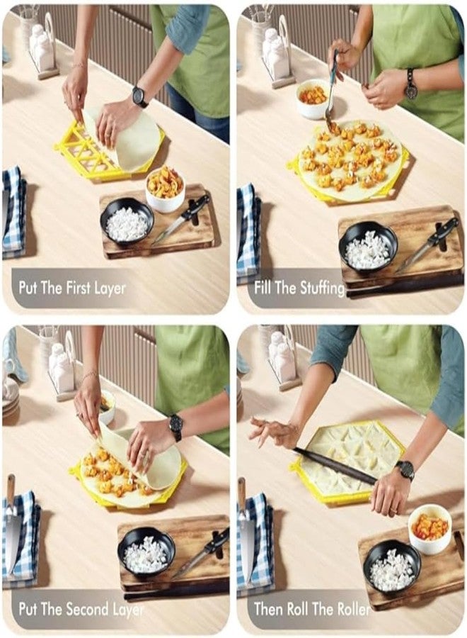 BlizzCart Samosa Maker Tray – Plastic Dumpling & Gujiya Mould Press, Easy Samosa Shaper with Sealing Design, Kitchen Snack Making Tool - Image 5