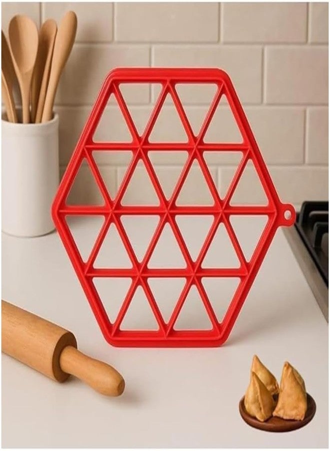 BlizzCart Samosa Maker Tray – Plastic Dumpling & Gujiya Mould Press, Easy Samosa Shaper with Sealing Design, Kitchen Snack Making Tool - Image 1