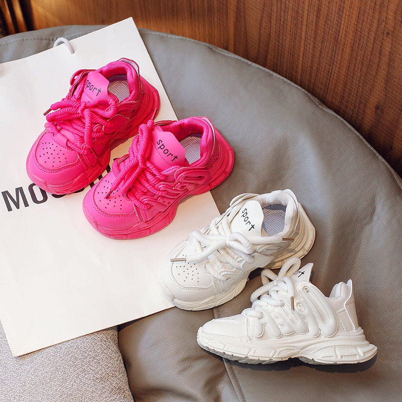 Children'S Old Shoes Joker Casual Casual 2023 Autumn New Korean Version Of Stitching Boys Fashion Girls Children'S Shoes - Image 2