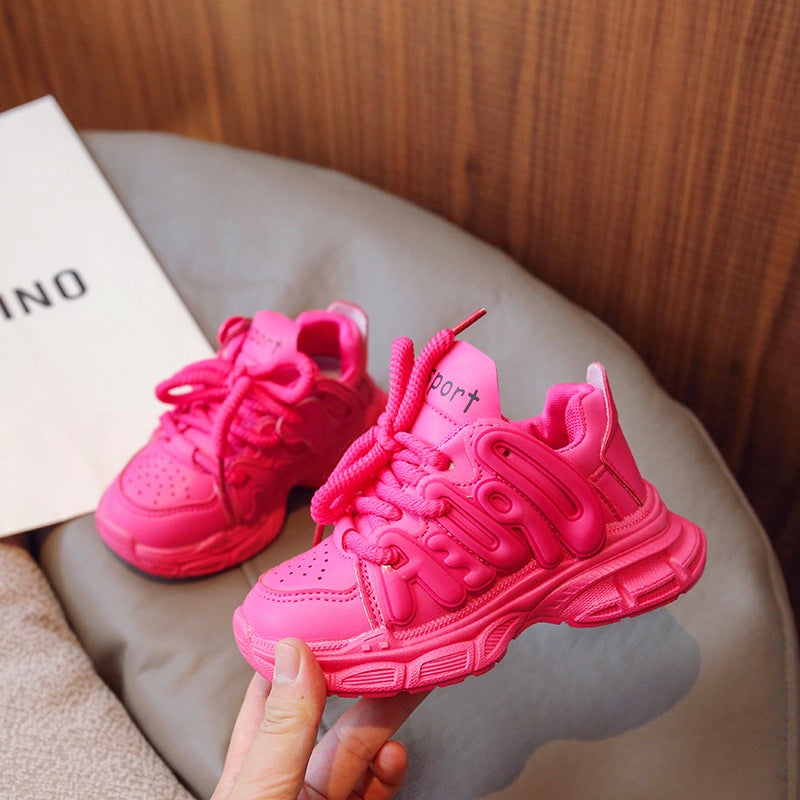 Children'S Old Shoes Joker Casual Casual 2023 Autumn New Korean Version Of Stitching Boys Fashion Girls Children'S Shoes - Image 3