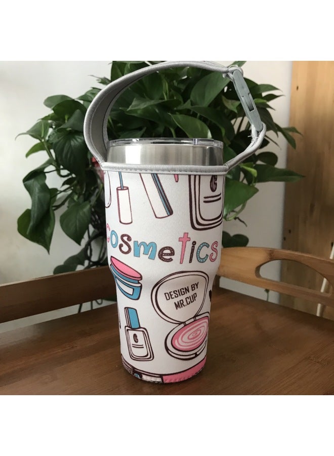 Factory Wholesale Cartoon Ice Cream Cup 30Oz Car Cup Vacuum Cup Cover Portable Drop-resistant Handbag Diving Material Cup Cover-Color:Van Gogh Starry Sky-Capacity:900ml(30oz Ice Cream)  - Image 2