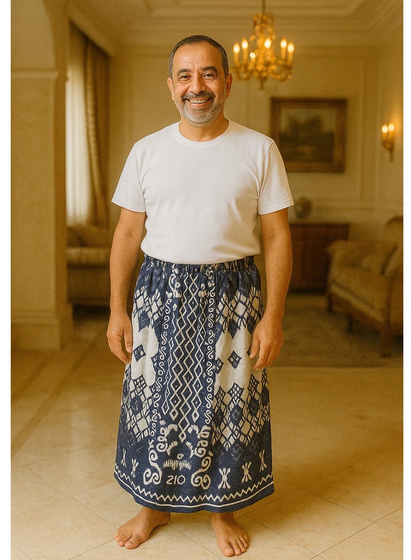 بهنس وزرة مطاط مع جيب جانبي للرجل وزرة صيفي مريحة جدا وباردة للرجال وزار رجالي معوز صارون فوطة رجال صاروم اسباعية رجالية مناسب للمنزل والنوم وللرياضيين اوقات الصلاة - Image 1