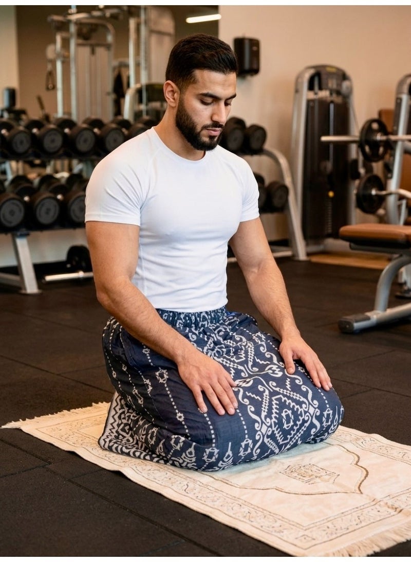 بهنس وزرة مطاط مع جيب جانبي للرجل وزرة صيفي مريحة جدا وباردة للرجال وزار رجالي معوز صارون فوطة رجال صاروم اسباعية رجالية مناسب للمنزل والنوم وللرياضيين اوقات الصلاة - Image 3
