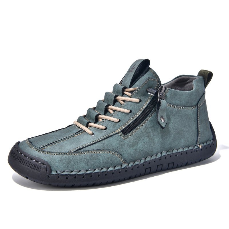 2025 Autumn/Winter New Men'S Martin Boots Mid-Low Casual Ankle Boots Unisex Versatile Side Zipper Women'S Shoes - Image 1