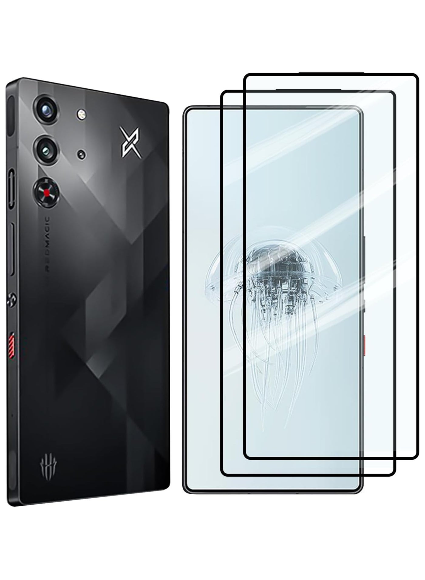 2 Pack Screen Protector for ZTE Nubia Red Magic 10 Pro /10s Pro 10 Pro+, 2 Tempered Glass Screen Protector,Case Friendly,Scratch Resistant,HD-Clear,Clear