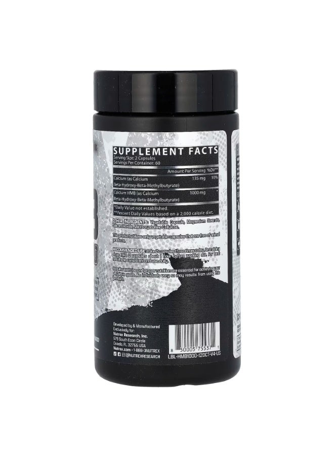 نورتكس ريسيرش نوتريكس ريسيرش، HMB 1000، 120 كبسولة - Image 3
