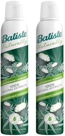 Batiste Naturally Coconut Milk Hemp Seed Oil 200ml No Rinse Spray to Refresh Hair in Between Washes with 100 Natural Extracts Pack of 2