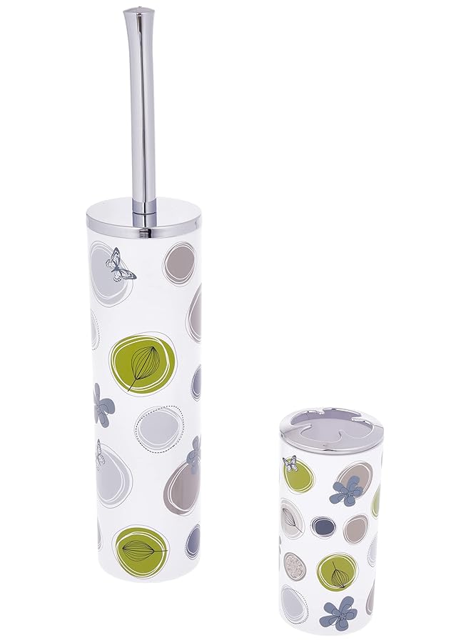 erorex 6 Pcs Sanitary Bathroom Accessories White Nature Drawing Art - Image 2