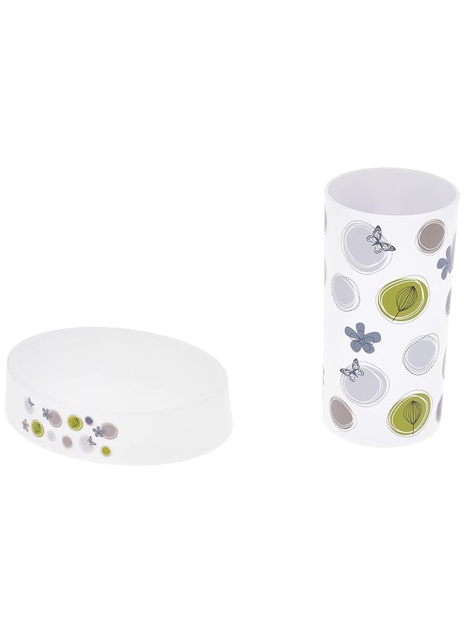 erorex 6 Pcs Sanitary Bathroom Accessories White Nature Drawing Art - Image 3