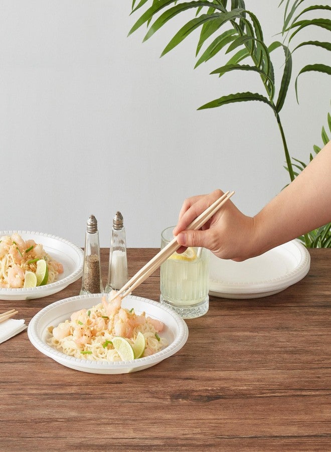 Restaurantware RW Base 10.4 Inch Microwavable Food Plates, 50 Round Plastic Plates - Disposable, Heavy-Duty, White Plastic Dinner Plates, Serve Hot And Cold Foods, For Restaurants And Cafes - Image 4