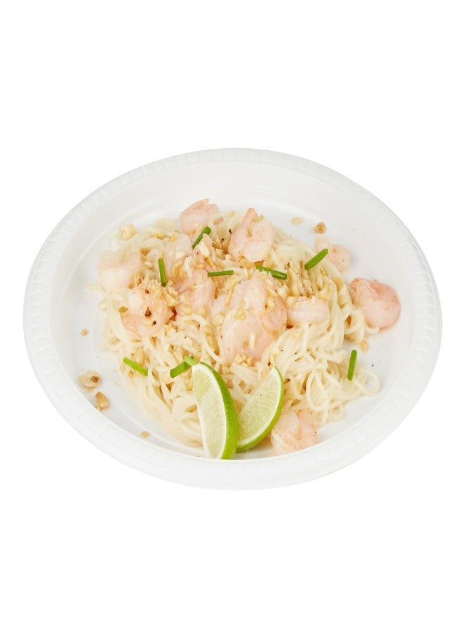 Restaurantware RW Base 10.4 Inch Microwavable Food Plates, 50 Round Plastic Plates - Disposable, Heavy-Duty, White Plastic Dinner Plates, Serve Hot And Cold Foods, For Restaurants And Cafes - Image 2