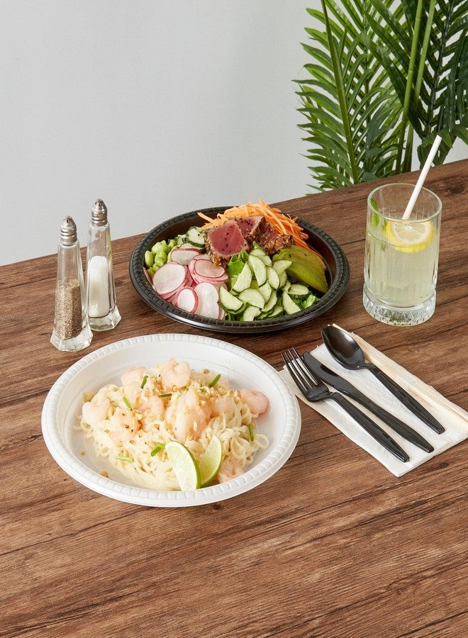 Restaurantware RW Base 10.4 Inch Microwavable Food Plates, 50 Round Plastic Plates - Disposable, Heavy-Duty, White Plastic Dinner Plates, Serve Hot And Cold Foods, For Restaurants And Cafes - Image 5