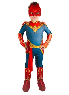 Captain Marvel Deluxe Costume, Girl Superhero Child Costume, Cosplay Dress Up