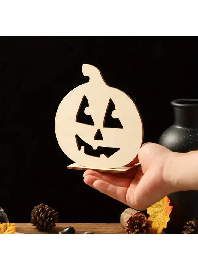 Model A Halloween Pumpkin Wooden Decoration Indoor Collectible Figurine For Party Home Decor - Image 5