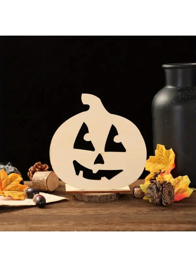 Model A Halloween Pumpkin Wooden Decoration Indoor Collectible Figurine For Party Home Decor - Image 1