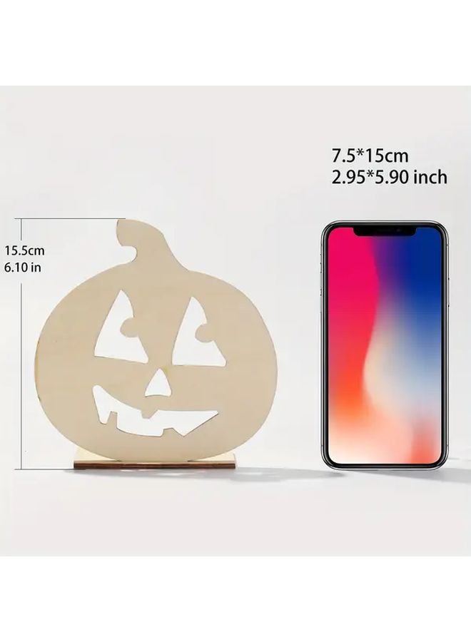 Model A Halloween Pumpkin Wooden Decoration Indoor Collectible Figurine For Party Home Decor - Image 4