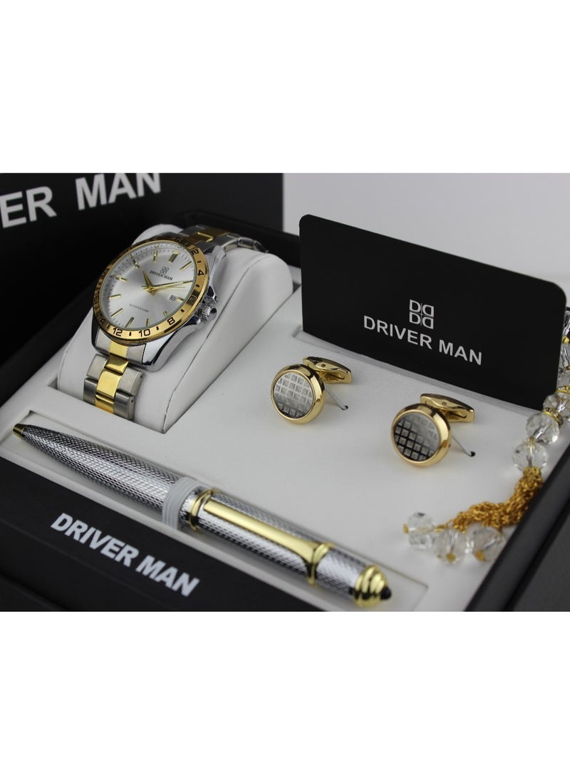 ووتش طقم ساعه رجالي مكون من أربع قطع