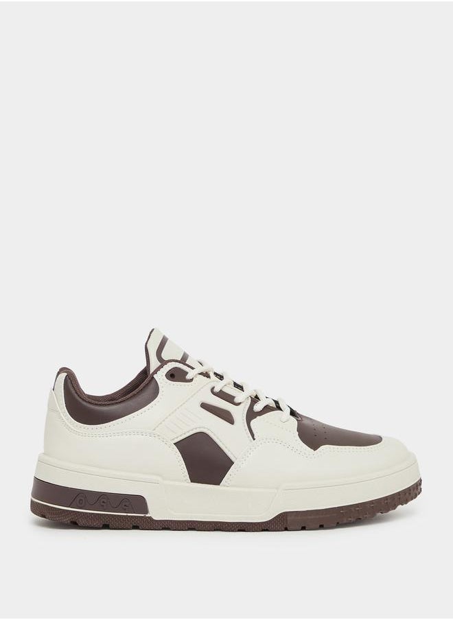 Styli Color Block Platform Sole Lace Up Sneakers  - Image 1