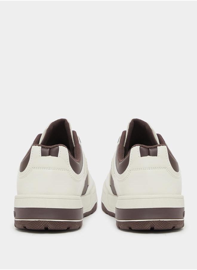 Styli Color Block Platform Sole Lace Up Sneakers  - Image 4