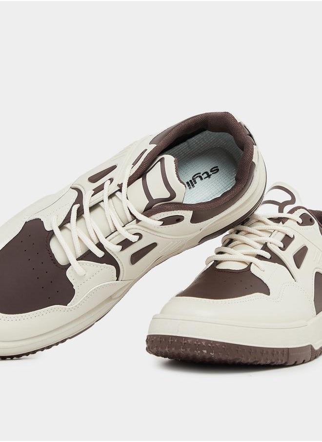 Styli Color Block Platform Sole Lace Up Sneakers  - Image 3