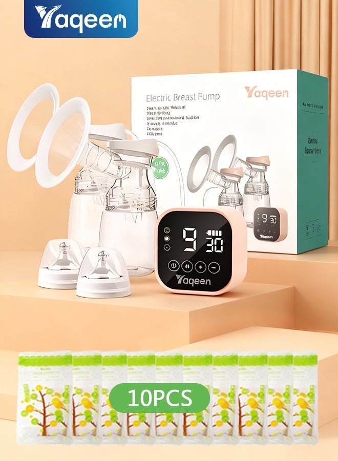 Yaqeen Electric wearable, Hands-free, Automatic Dual-sided Smart Breast Pump  Painless Breast Pumping, Combining Biomimetic Technology And Ergonomic Design Equipped With 4 Core Modes And 9 Intensity Levels, And Includes 10 Milk Storage Bags - Image 1