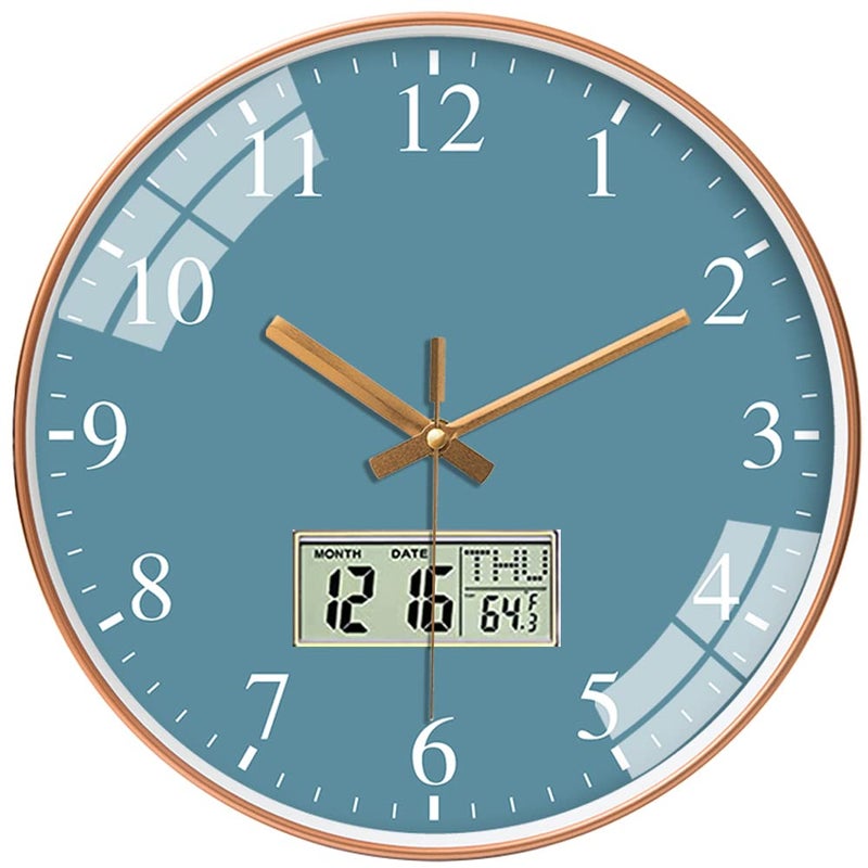 Quartz 12 Inches Premium Wall Clock for Home Stylish Latest Modern Design | Non Ticking Silent Wall Clock - Zero Sound & Disturbance Analog Clock (12 Inches Blue Acrylic)