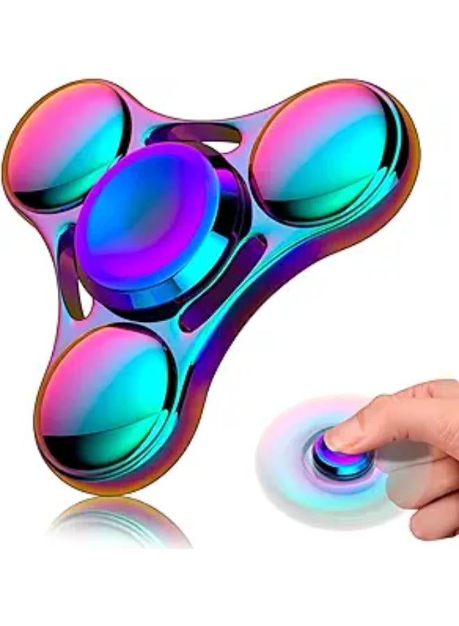 Fidget Spinners Toy, 2-5 Min Spins Time Stainless Steel R188 Bearing Metal Fidget Spinner, EDC ADHD Stress Anxiety Relieves, Fidget Spinner Toys for Kids and Adults (Colorful) - Image 1