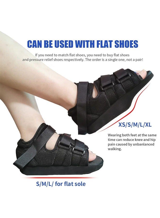Beauenty Post-op Shoes for Broken Toe, Walking Toe Weight Bearing Shoe with Adjustable Straps, Reduce Pain, for Broken Toe/Foot Fracture To Offload Weight In Forefoot Region - Image 3