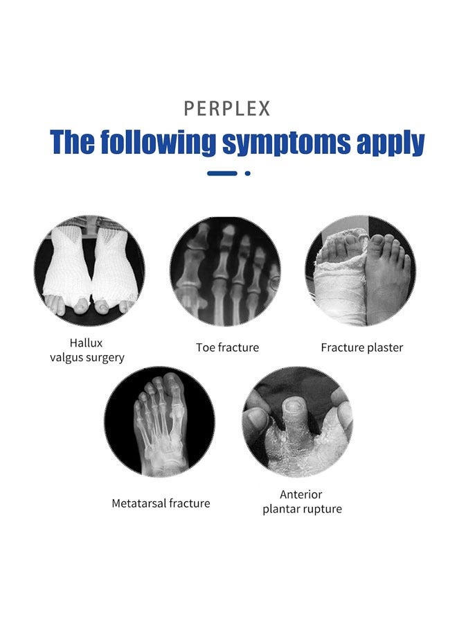 Beauenty Post-op Shoes for Broken Toe, Walking Toe Weight Bearing Shoe with Adjustable Straps, Reduce Pain, for Broken Toe/Foot Fracture To Offload Weight In Forefoot Region - Image 4