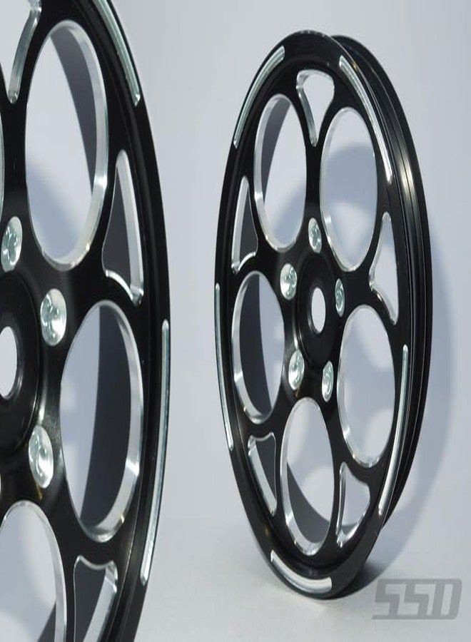 SSD RC 5 Hole Front 2.2" Drag Racing Wheels (Black) (2) - Image 2