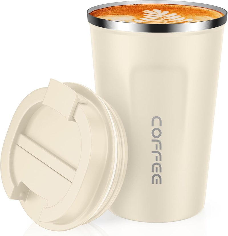CS COSDDI 12 oz Stainless Steel Vacuum Insulated Tumbler - Coffee Travel Mug Spill Proof with Lid - Coffee Cups for Keep Hot/Ice Coffee,Tea and Beer - Image 1