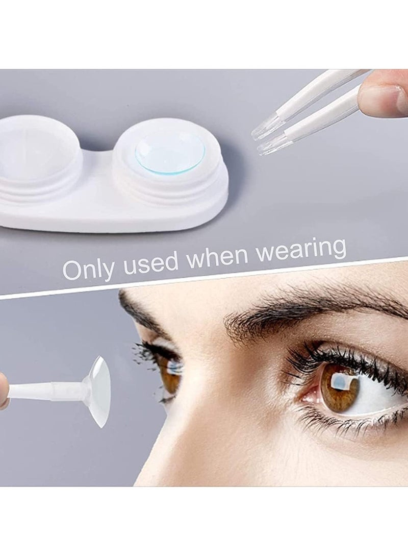 حافظة عدسات لاصقة سهلة الحمل للسفر - تصميم مدمج لحماية ونظافة العدسات -  زهري - Image 1