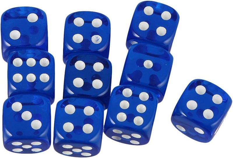 كلاراكو مجموعة من 10 قطع من النرد سداسي الأوجه للعب الأدوار D&D RPG، لون أزرق داكن - Image 1