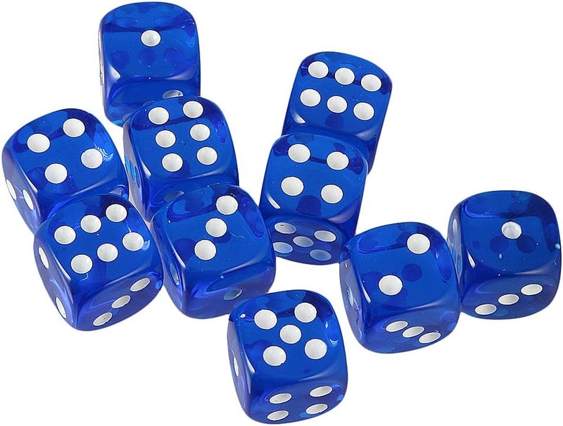 كلاراكو مجموعة من 10 قطع من النرد سداسي الأوجه للعب الأدوار D&D RPG، لون أزرق داكن - Image 2